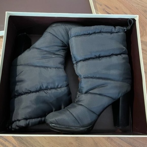 Coach Isabella Black Heeled Snow Boots - Picture 2 of 10